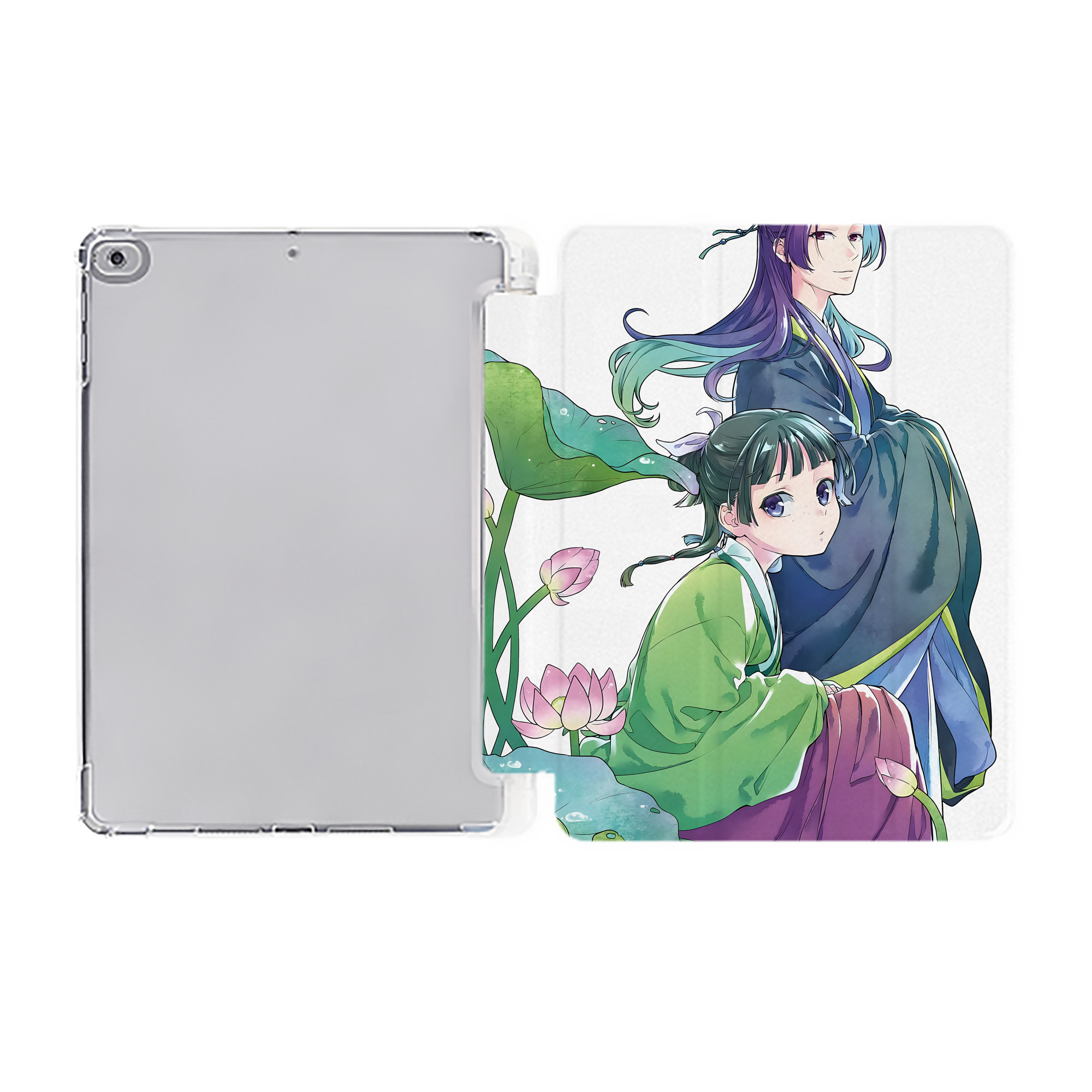 （画像用） 薬屋のひとりごと The Apothecary Diaries IPad ケース ペン収納付き 三つ折りスタンド PUレザー×シリコン 対応機種9.5/10.5/10.9インチ